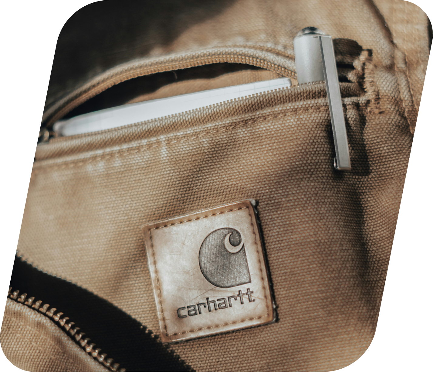Carhartt canvas bag with pen pocket